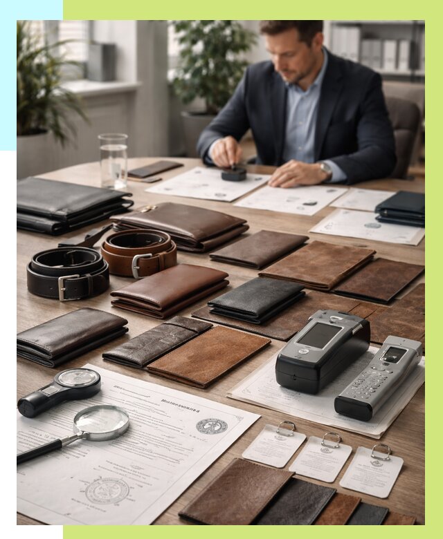 Сертификация кожаных изделий в Холмске от 12325 р. | Алешин-Хлм