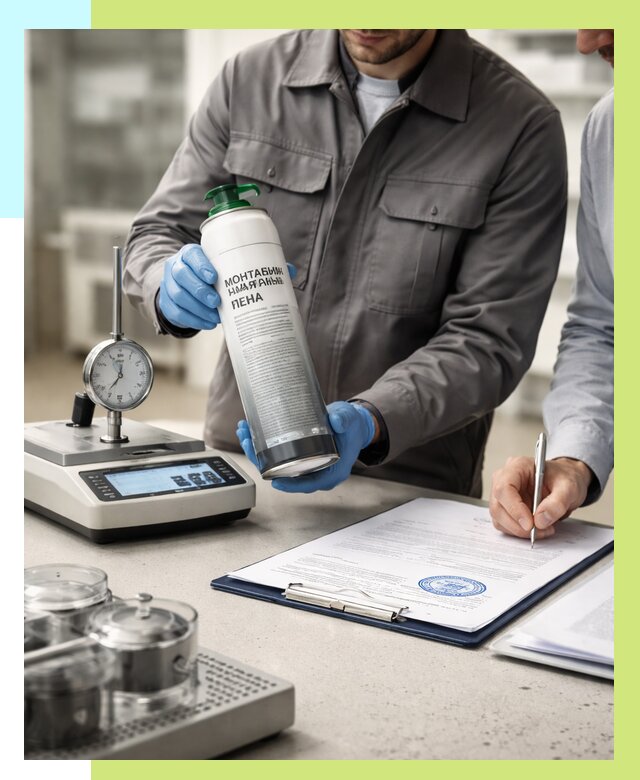 Сертификация монтажной пены в Холмске от 15407 р. | Алешин-Хлм