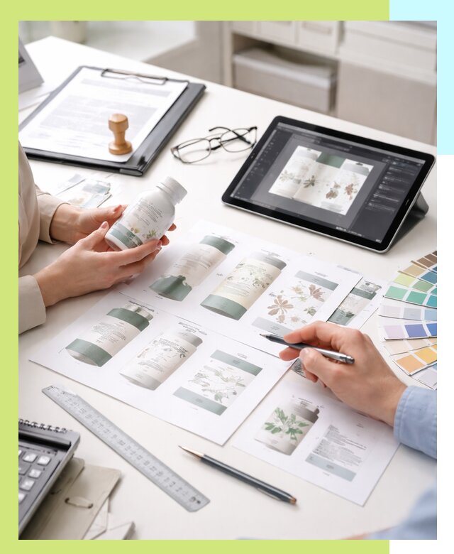 Профессиональная разработка дизайна и текста этикетки продукции в Холмске