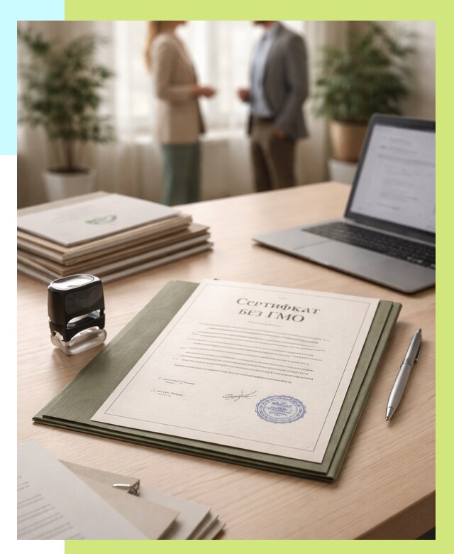 Сертификат без ГМО в Холмске от 7703 р. оформить срочно Алешин-Хлм