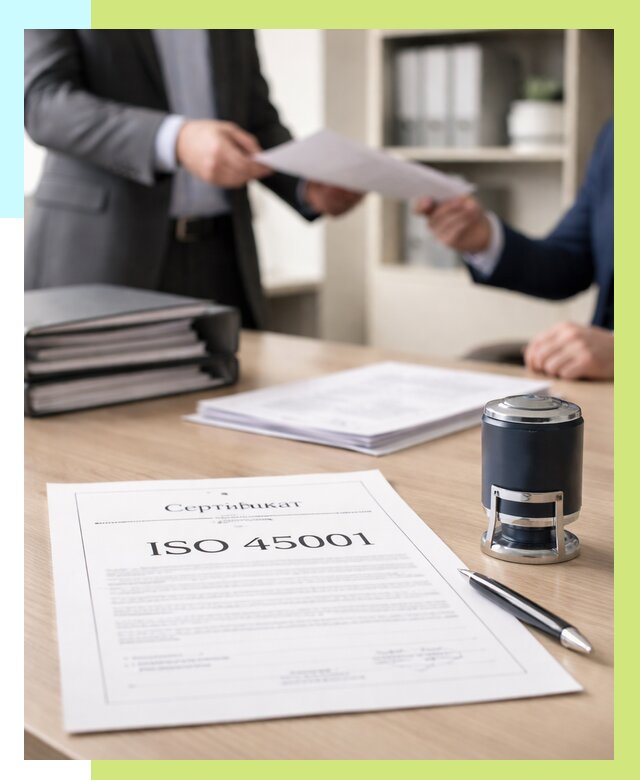 Сертификат ISO 45001 в Холмске под ключ от 46220 р. | Алешин-Хлм