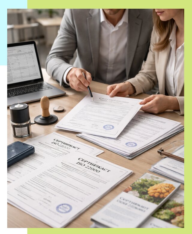 Сертификат ISO 22000 в Холмске от 41084 р. под ключ | Алешин-Хлм