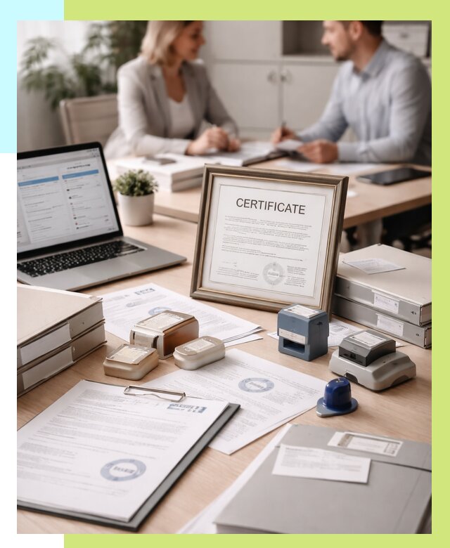 Сертификация компании в Холмске от 46220 р. | Алешин-Хлм — заказ